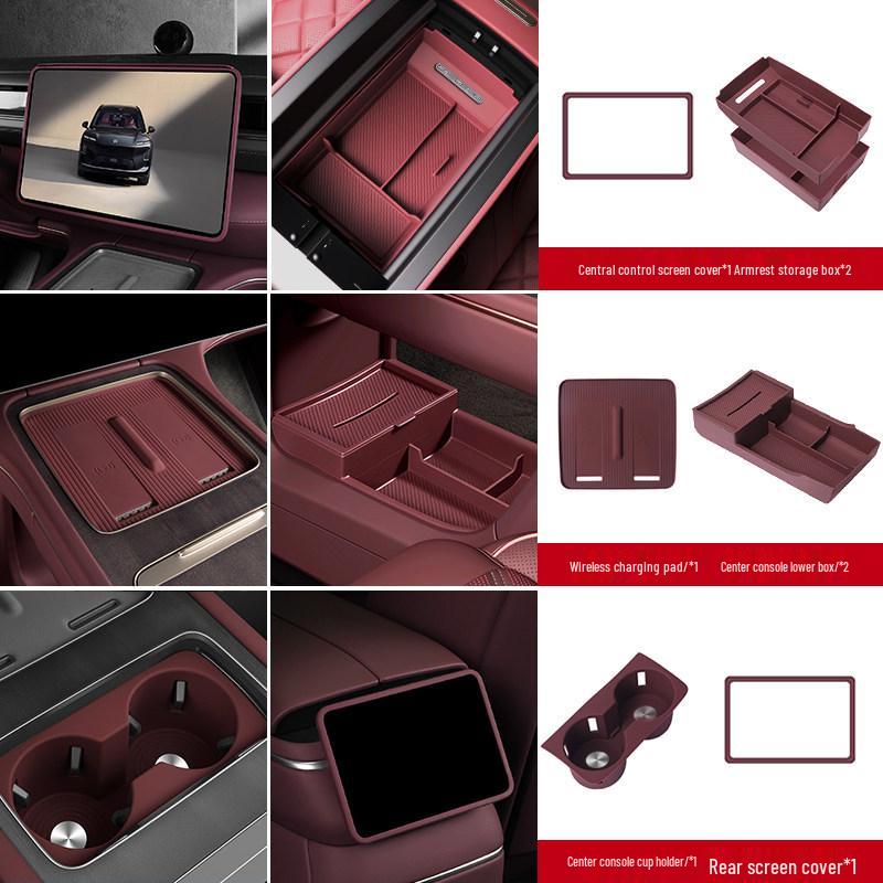Compatible with 26 Nio ES8 Models: Center Console Armrest Storage Box for Car Interior Accessories.