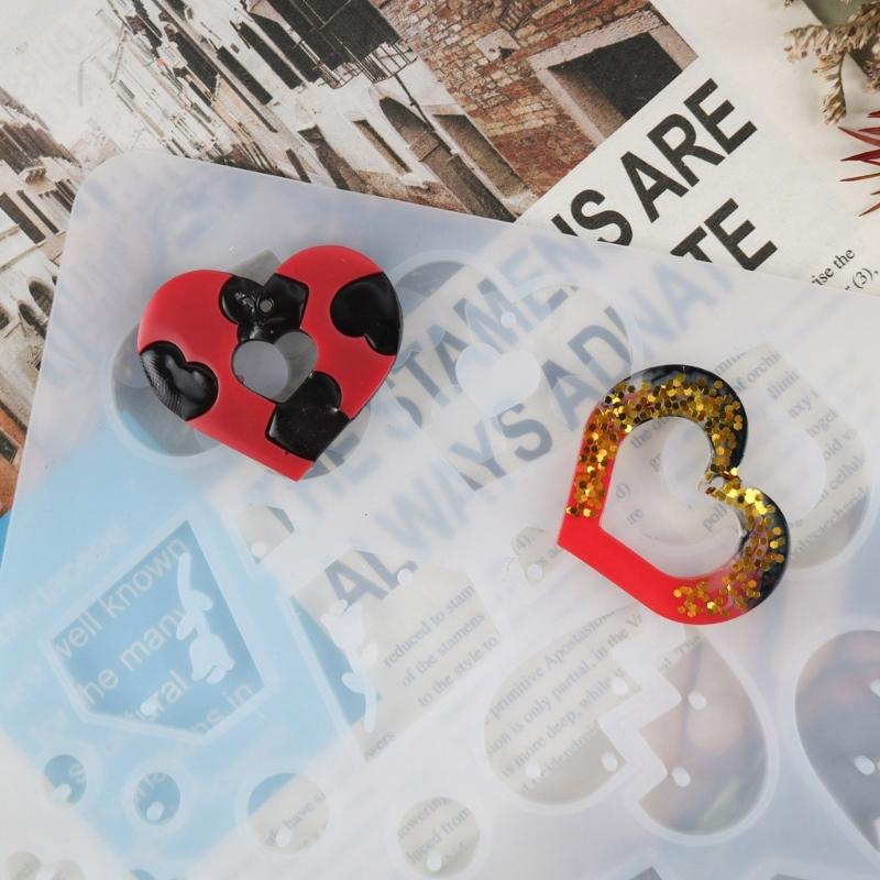 Unique Dripping Glue Earring Mold Valentine’s Day Resin Earrings Molds Customizable Silicone Mould for DIY Lovers