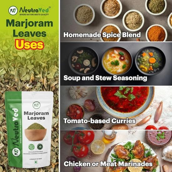 NeutraVed Marjoram Dried Leaves/Marjoram Herbs, with Rich Aroma and Flavor 70g