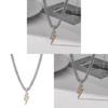 Lightning Chain Necklace Copper Microinlaid Geometric Jewelry For Street Dance Styles