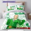One-Punch Pattern Bedding Quilt Set Quilt Cover Pillowcase Home Decoration Birthday Gift (1 * Duvet Cover + 2 * Pillowcase, Without Core)