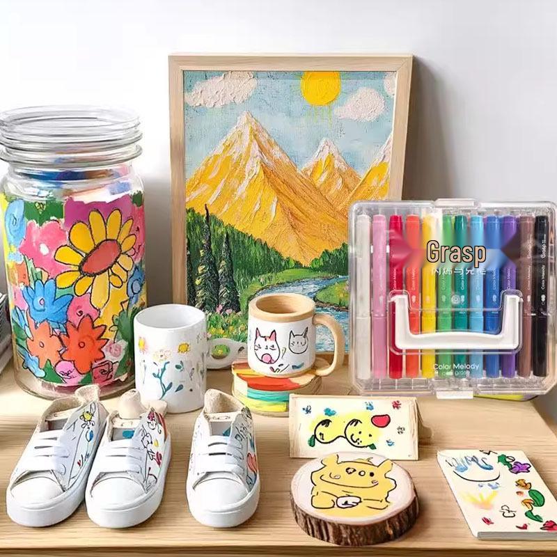 Master Soft-Tip Acrylic Marker Pens for Students & Art - 36, 48 Opaque, or 60 Layerable Colors