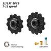 MUQZI Derailleur Ceramic Pulley Wheel 11T 12T 13T 14T 7-11 Speed Bike Rear Derailleur Jockey Wheel for Shimano Sram