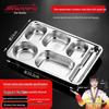 Plateau-repas 6 compartiments en acier inoxydable 304 JINWANFU