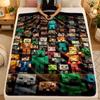 Flannel Blanketminecraft Warm Soft Throw Blanket for Indoor Sofa Bed Living Room Use