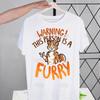 Furry Harajuku T-shirts Summer  Unisex/Wo Unisex Hip Hop Funny Print Tshirt Streetwear T Shirts Short Sleeve Tops Shirt