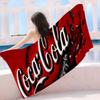 C-Coca-Colas Mikrofaser Bedrucktes Strandtuch Bergsteigen Yoga Strand Schwimmen Laufen Saugfähiges Weiches Handtuch