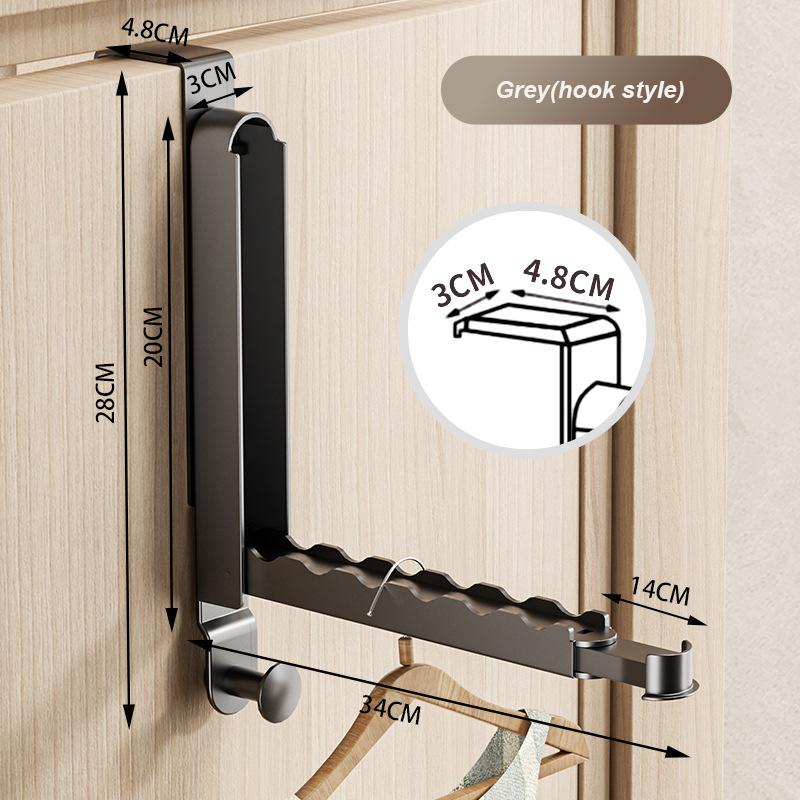 No Drilling Folding Clothes Drying Rack Towel Hooks Punch-Free Coat Rack Hat Wall Hanger Adhesive Wall Hooks Storage Hanging