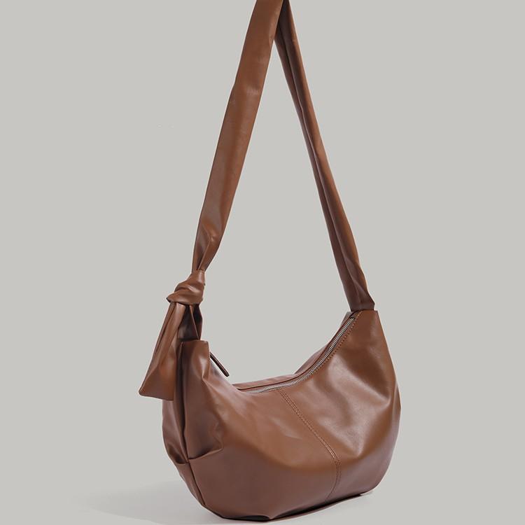 Women's Bag 2025 New Croissant High-Grade Retro Underarm Bag Casual Shoulder Bag Minority Simple Messenger Bag