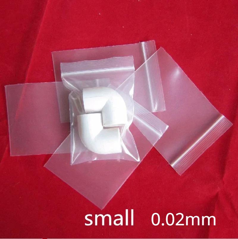 0.02mm Transparent Self Sealing Bag PE Thickening Durable Food Sealing Bag Five Grains Tea Clothes Storage Zipper Packaging Bag