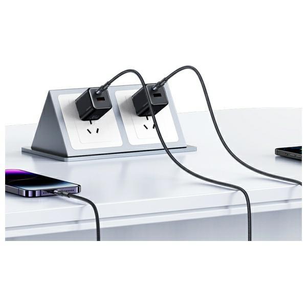 USAMS USB-C To Lightning Cable 30W 1.2M Aluminum Alloy Data Cable Sy Series Sj729Usb01 (Us-Sj729)