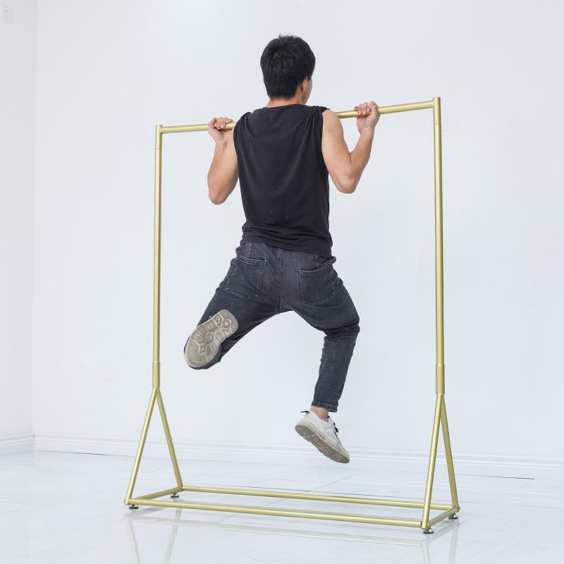 Mannequin Display Rack: Women's Clothing Store, Movable Gold Wrought Iron Hanging Rack