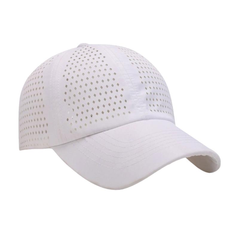 Breathable Outdoor Sun Hat Perforated Design Sweat Resistant Polyester Adjustable Fit Summer Activity Gear