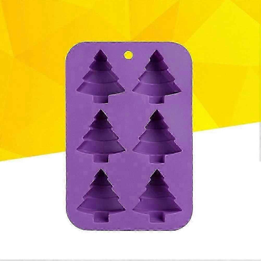 Christmas Tree Silicone Mold for Cake Fondant Baking Six Pieces Set