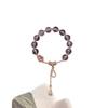 Violet Natural Bolivian Amethyst Single-Strand Bracelet with Exquisite Gourd Pendant, Versatile Women's Jewelry
