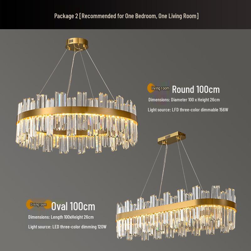 Nordic Luxury Italian Minimalist Crystal Chandelier for Living and Dining Room
