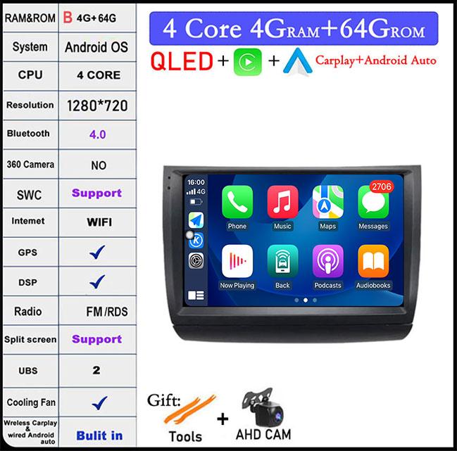 For Toyota Prius 20 2003-2009 Android Auto CarplayMultimedia Video Player Navigation Stereo Car RadioWIFI 4G GPS