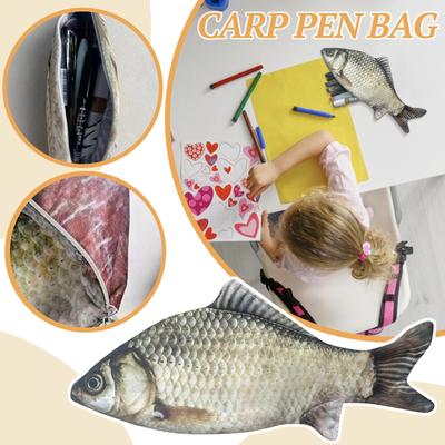 Unisex Student Fashion Reißverschluss Fischform Make-up Tasche Bleistift Fall Stift Taschen