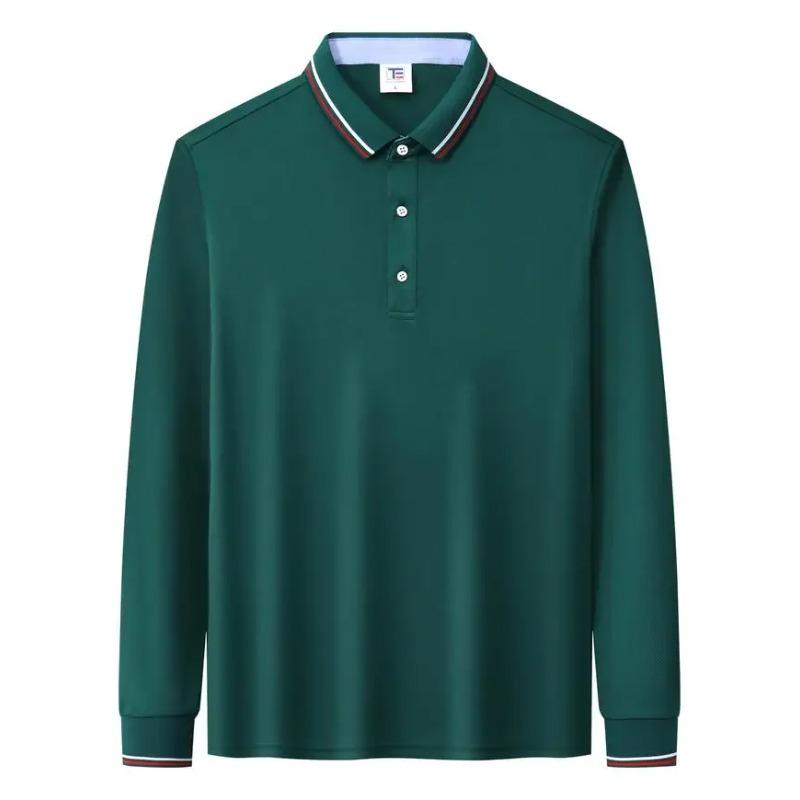 Letní móda Pánské polo tričko Business Casual Tričko s dlouhým rukávem Horký prodej Vysoce kvalitní Prodyšný Pohodlný top Podzim