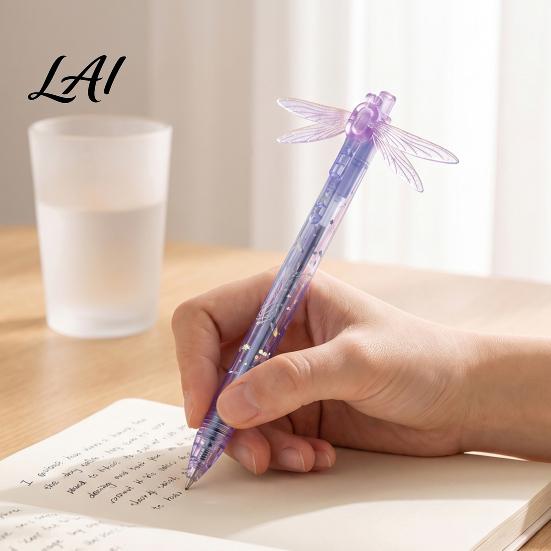 Handschrift Gereedschap voor Kantoor Glanzende Vleugels Transparant Plastic Pen Libelle Gel Schrijfwaren met Interactieve Decoratieve Pennen Dagelijks Gebruik Flapperend