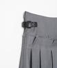 Milo Woman Buckle Pleated Skirt [Gray]