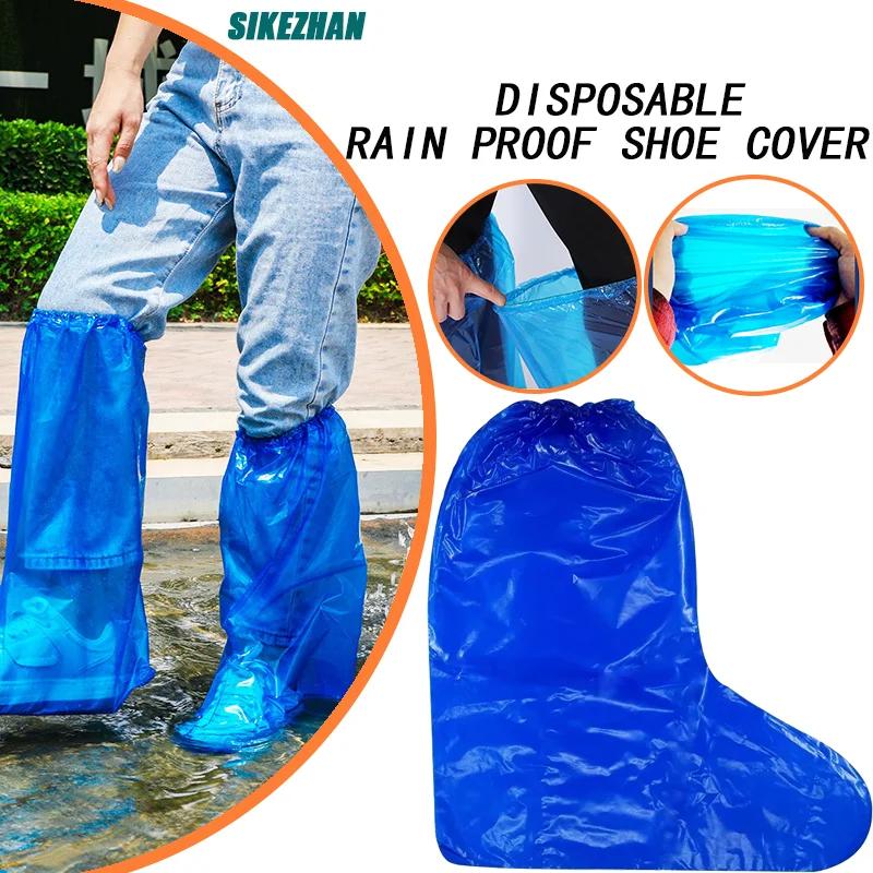 1/3/5Pairs Disposable Shoe Boots Rain Waterproof Shoes Cover Men Ms. Plastics Thickened Wear-resistant Isolation Foot Cover