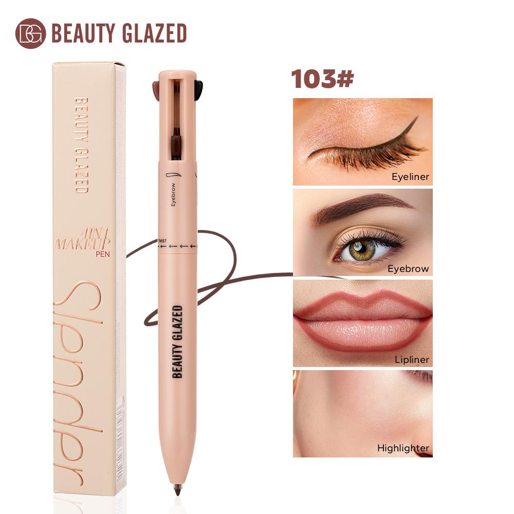 

Beauty GlazedMulti-Function Beauty Glazed 4-in-1 Makeup Pen Waterproof Cosmetic Pencil for Eyeliner Brow Lip Highlighter 0.4g светло-серый