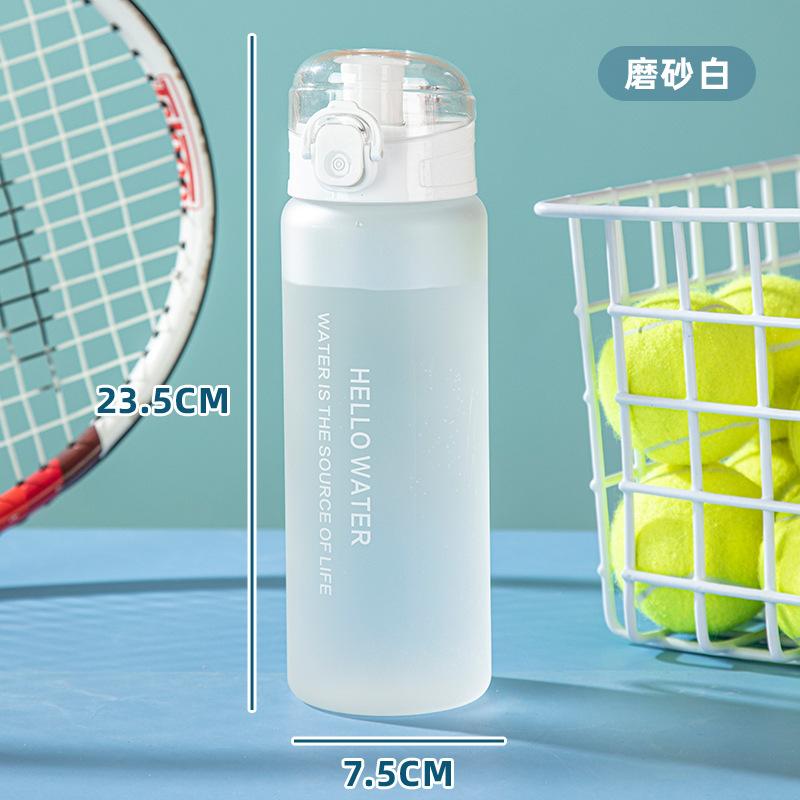 780ml Plastic Sports Water Bottle Portable Gym Travel Clear Leak Proof Drinking Bottle Pink Blue High Value Modern Simple Style