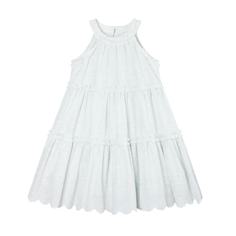 Mucmukn Girls' Embroidered Halter Cotton Dress