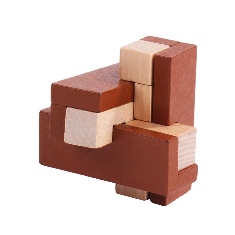 Luban Lock Classical Wood Puzzle Set for Kids - Mortise and Tenon Design