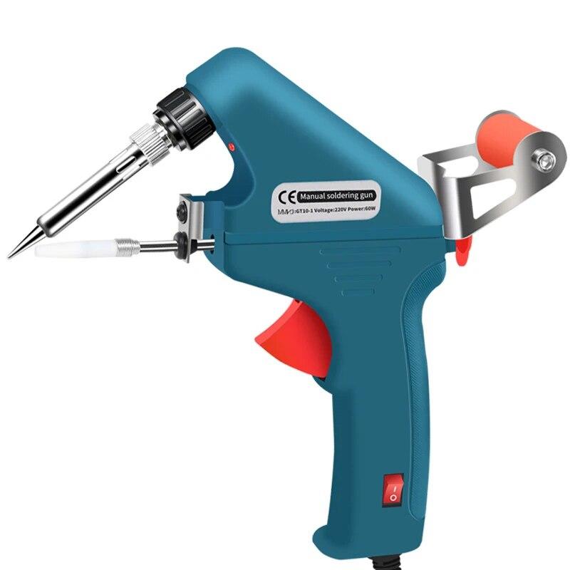 60W/80W Electronic Welding Torch Kit Internal Heat Helping Hand Soldering Iron Set Automatic Tin Feeding Machine Repair Tools