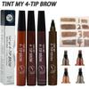 4-TIP BROW Liquid Eyebrow Pencil Waterproof Microblading Fork Tip Fine