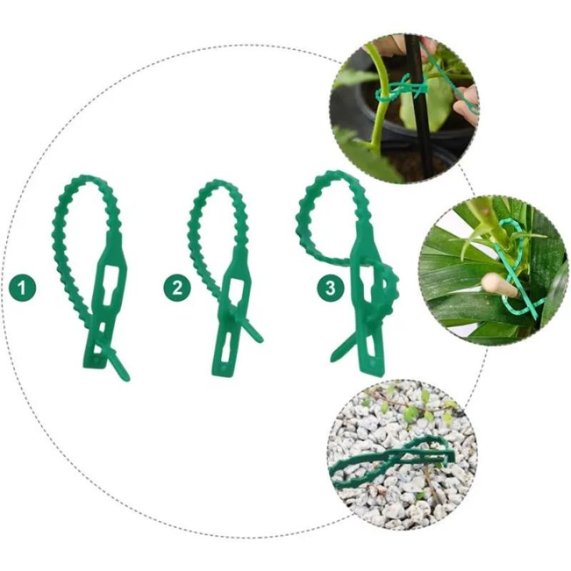 Reusable Garden Cable Ties Plant Vine Tree Shrubs Support Fastener Locking Nylon Adjustable Zipper Cables Ties Organizer Tools