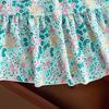 7-12 Years Old Girls Clothing Spring and Autumn Dress New Green Floral Print Dress Casual Long-sleeved Dresses