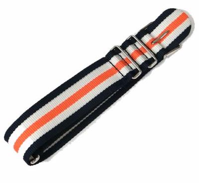 Hodinky nylonový pásek NATO pásek barva 22mm námořnická/oranžová/bílá