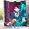 Retro S-Sonic Cartoon Game Flannel Blanket,Ultra Soft Warm Plush Throw for Home Bedroom Bed Sofa Cover Camping Picnic gift