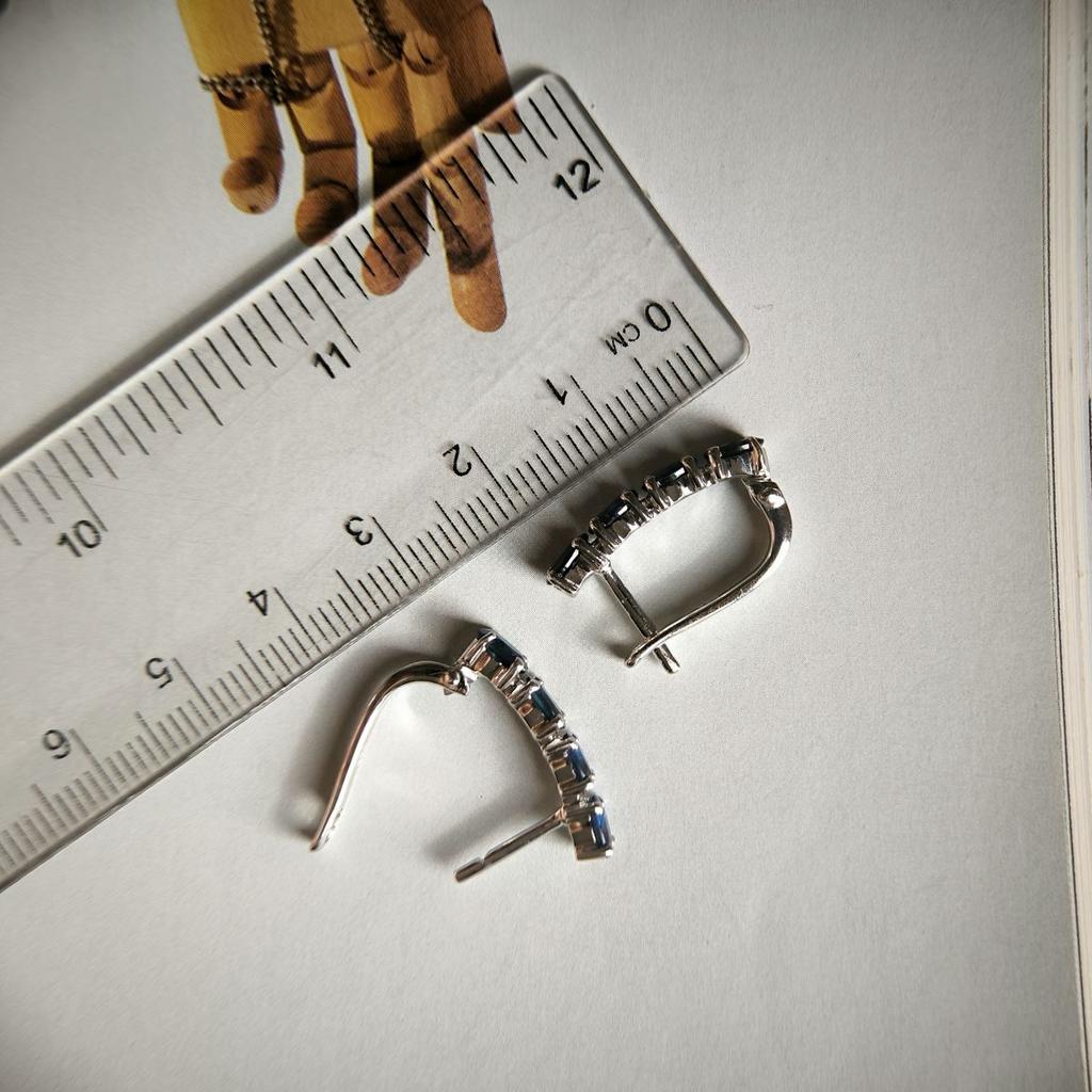 Silver Earrings with Natural Sapphire 2.275ct (2178781)