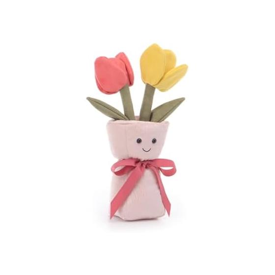 Apricot Lamb Romantic Tulip Vase Plush Soft Cute Fluffy Romantic Tulip Vase 28cm