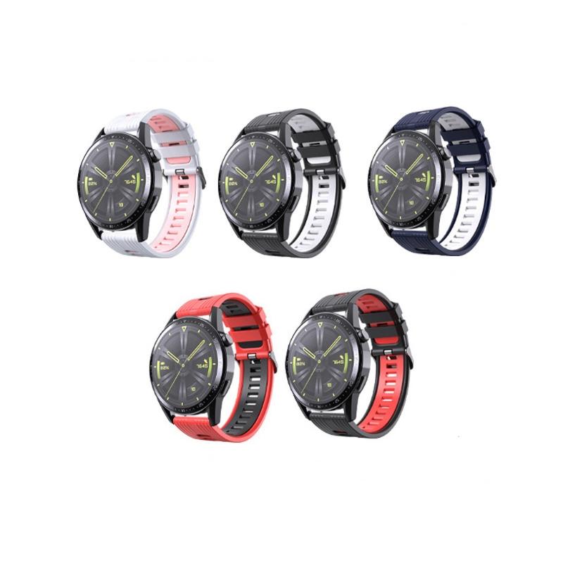 Silicone Band Fit for Huawei Watch for GT3 22/20mm Sports Wrist Strap Loop Bracelet Replacement Waterproof Belt Sweatpro
