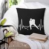 Ice Hockey Heartbeat Hockey Heartbeat Square Pillowcase Pillow Cover Polyester Cushion Comfort Throw Pillow for Home Bedroom