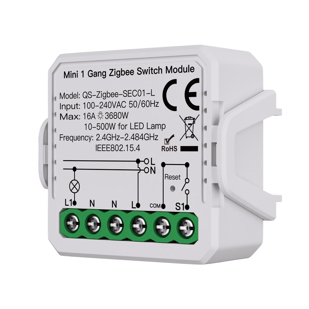 3680W 16A for Zigbee Latching Relay Switch for Smart Home 240V PC Material Smart Life Compatible