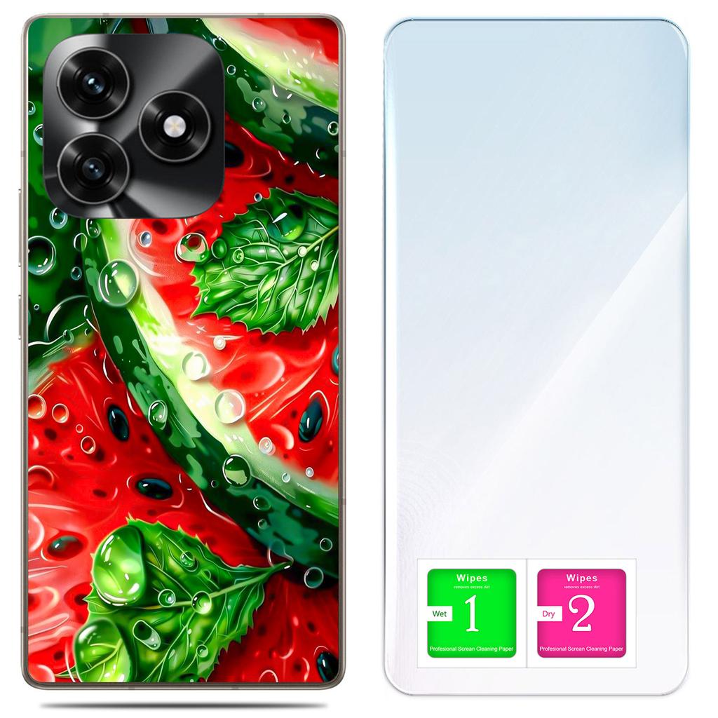 Etui Do Honor X5C Plus / X5C 4G Obudowa Foto Case Plecki Arbuz + Szkło 9H