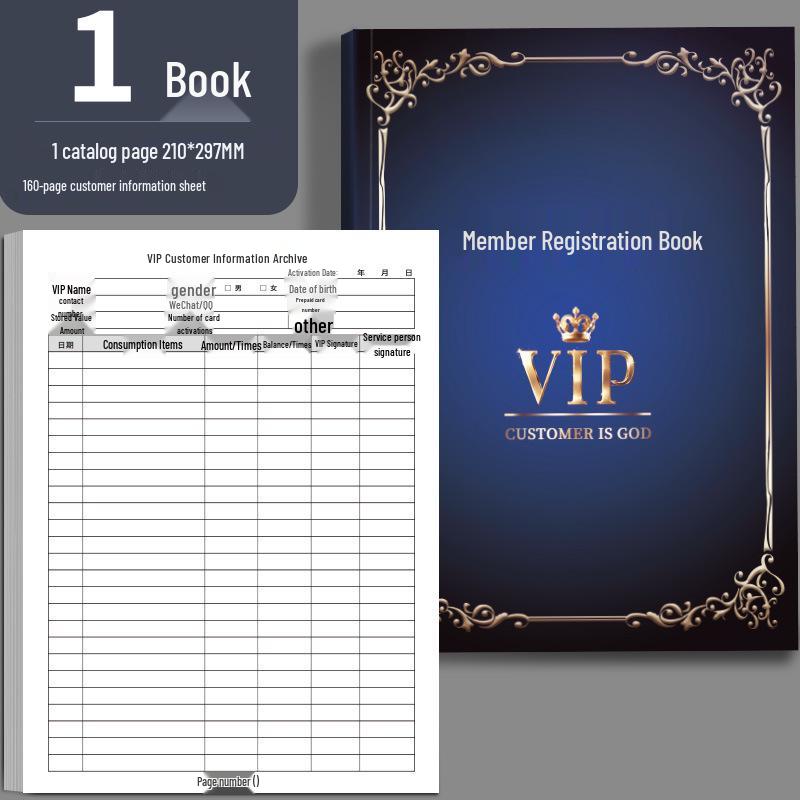 

VIP Салон красоты и парикмахерская Книга регистрации и профилей клиентов