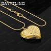 925 Sterling Silver 18K Gold 16-30 Inch Exquisite Heart Pattern Pendant Necklace for Women's Wedding Jewelry