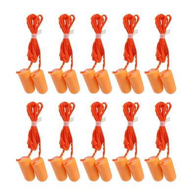 10 Pcs Anti Noise Bullet Type Earplugs Genuine Security Soundproof Earplugs With Lines