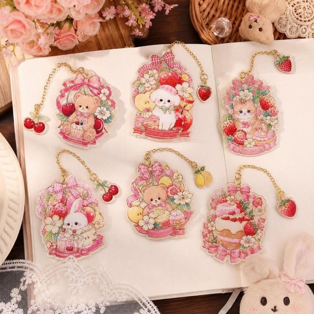 Exquisite Book Clip Bear Page Marker Creative Pendant Bookmark Gift