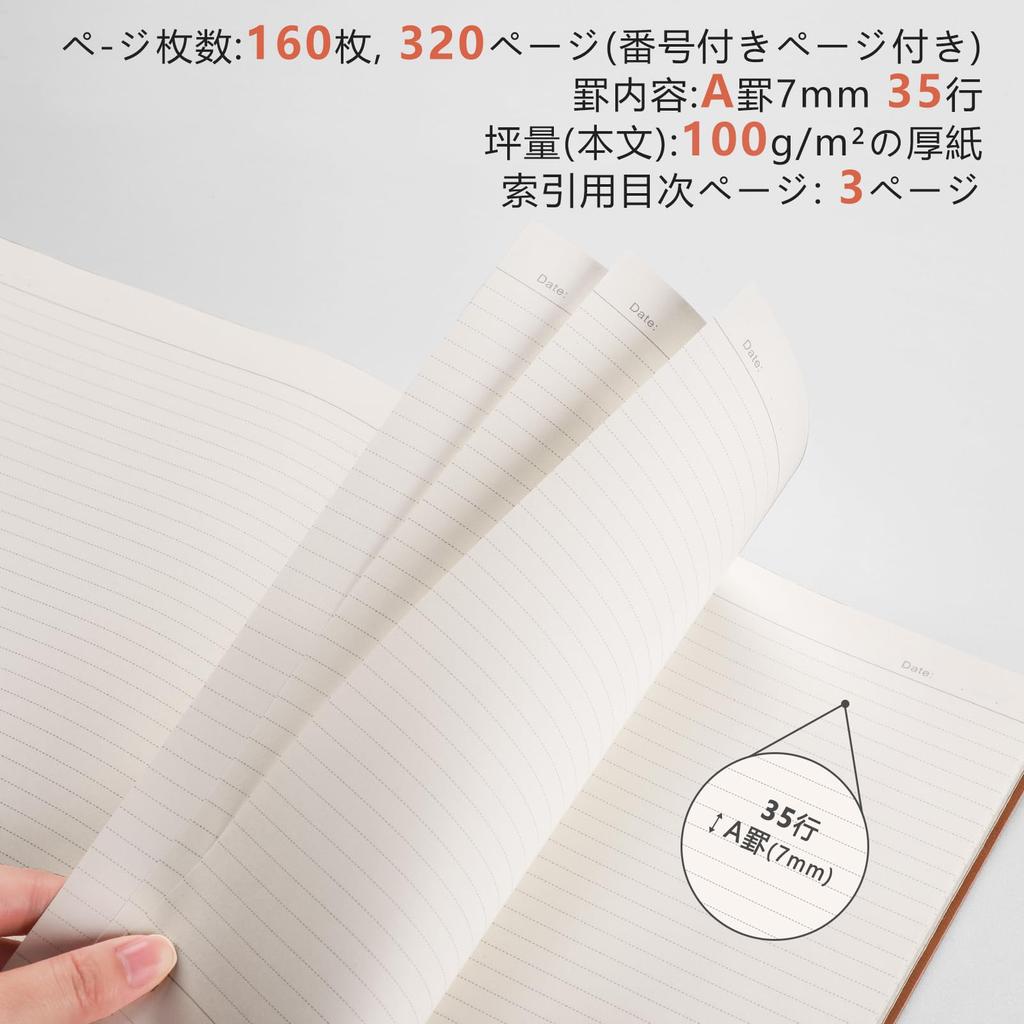 AHGXG B5 Classic 100GSM Thick Horizontal Ruled A 160 19cm W X 25cm Perfect for or Pink Notebook, Paper, (7mm Rule), Sheets, Softcover, Size H,