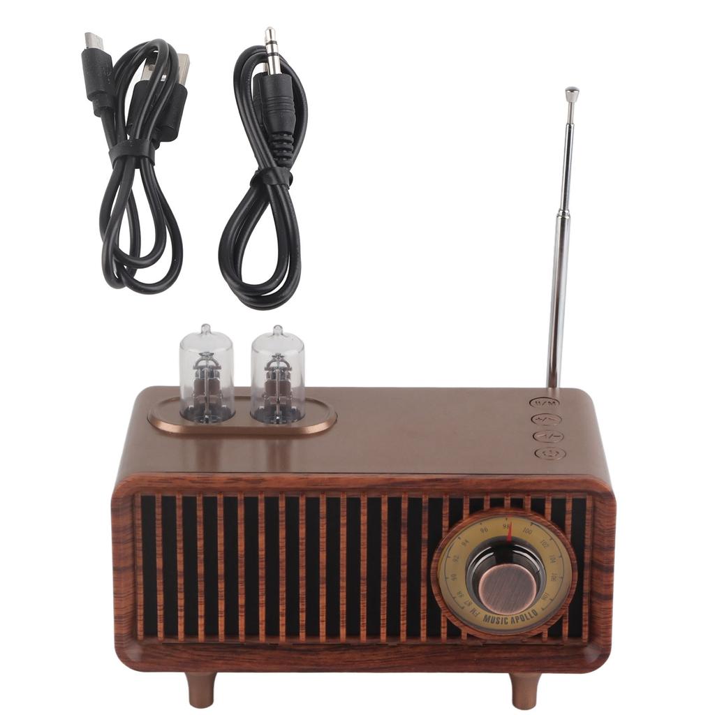 B9 Retro Bluetooth Speaker Low Latency USB Desktop Retro Speakers with Radio for Computer Desktops