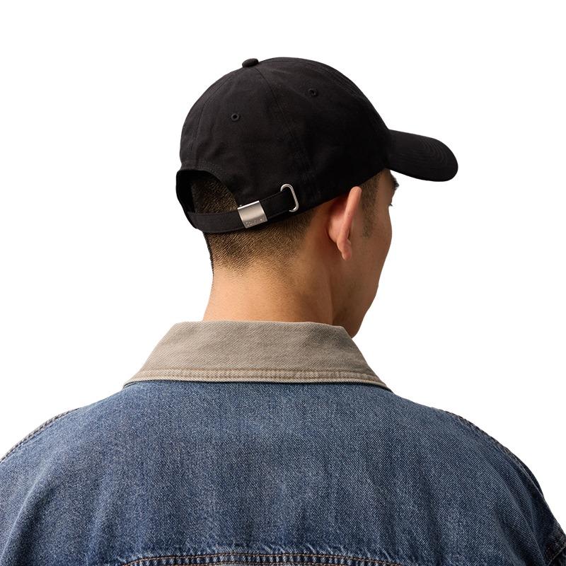 Calvin Klein Letter printed curved brim, cotton peaked cap, same style for men and women, couple style, space black 4G5032G-UB1