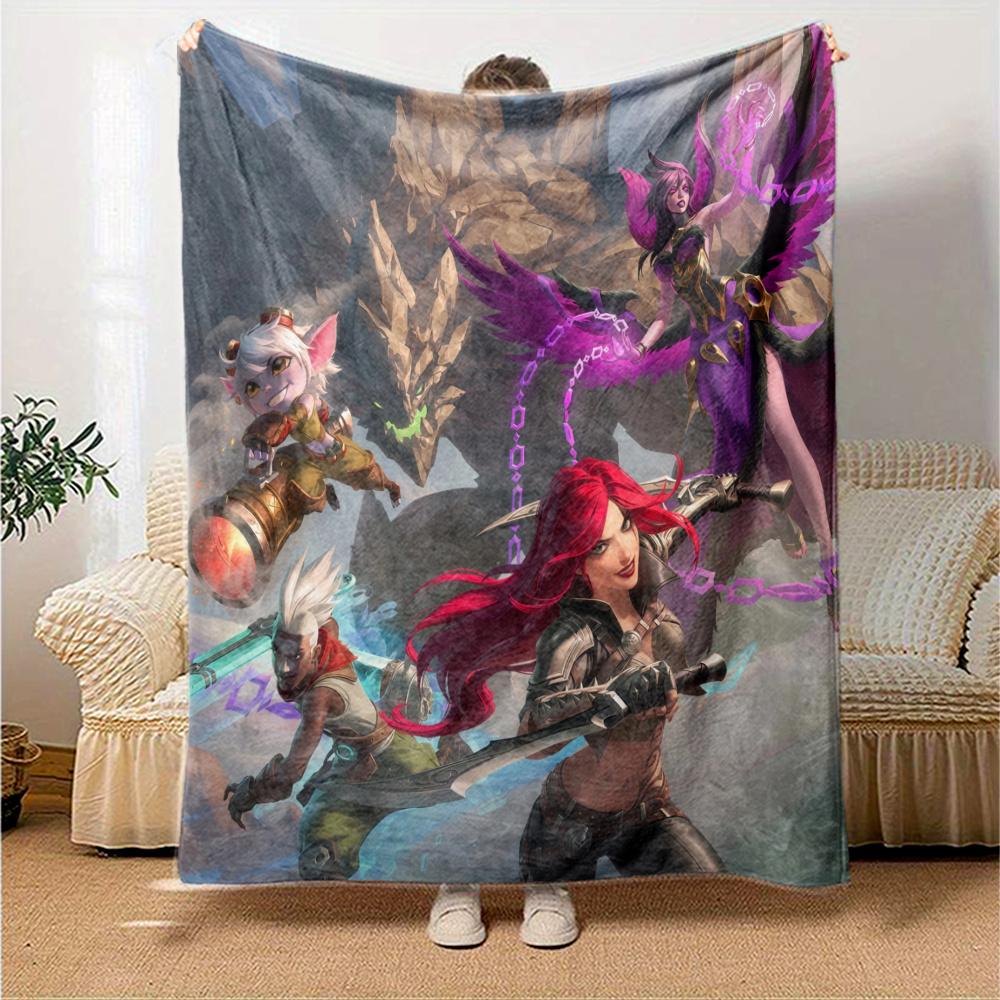 League of Legends Flannel Blanket, High quality Comfortable for All Seasons, Home Decor, Warmth and Comfort